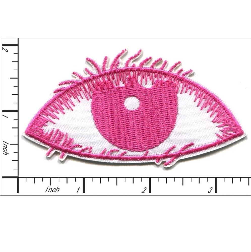 🔴 Eye Pink patch sew or iron-on